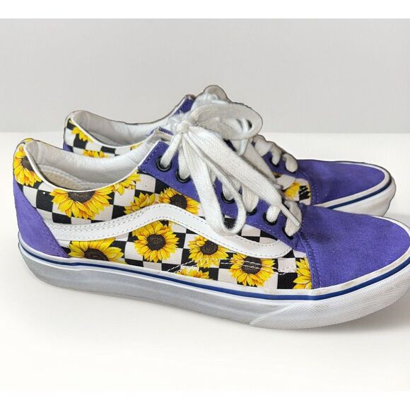 Vans Off The Wall Customs Unisex Checkerboard Sunflower Sneaker 8.5  Men 10Women - Picture 1 of 7